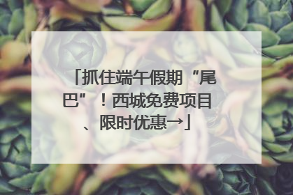 抓住端午假期“尾巴”！西城免费项目、限时优惠→