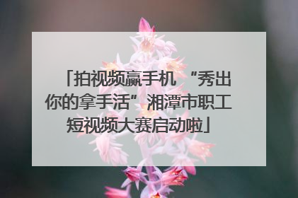 拍视频赢手机 “秀出你的拿手活”湘潭市职工短视频大赛启动啦