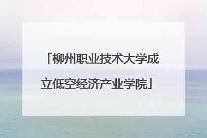 柳州职业技术大学成立低空经济产业学院
