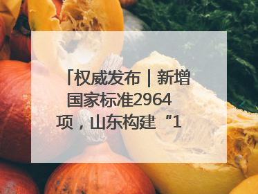 权威发布｜新增国家标准2964项，山东构建“1+4+N”标准化创新发展新格局