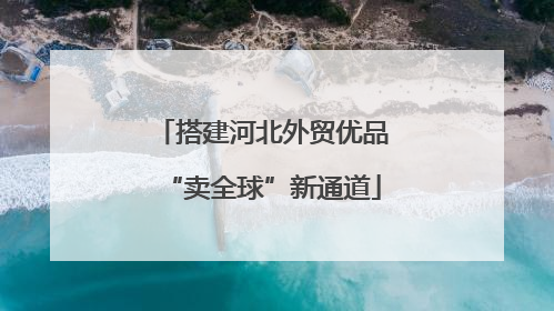 搭建河北外贸优品“卖全球”新通道