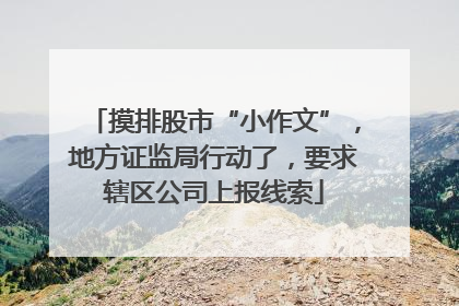摸排股市“小作文”，地方证监局行动了，要求辖区公司上报线索