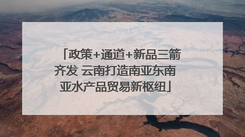 政策+通道+新品三箭齐发 云南打造南亚东南亚水产品贸易新枢纽