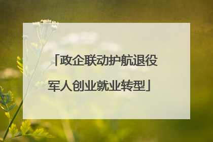 政企联动护航退役军人创业就业转型