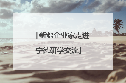 新疆企业家走进宁德研学交流