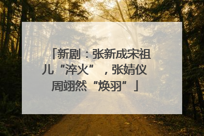 新剧：张新成宋祖儿“淬火”，张婧仪周翊然“焕羽”