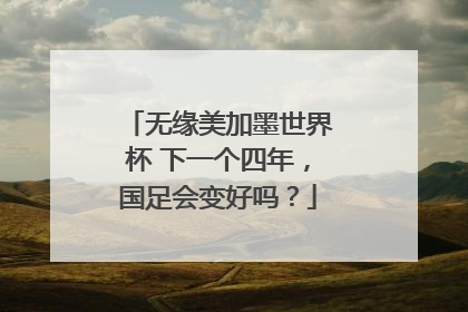 无缘美加墨世界杯 下一个四年，国足会变好吗？