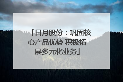日月股份：巩固核心产品优势 积极拓展多元化业务