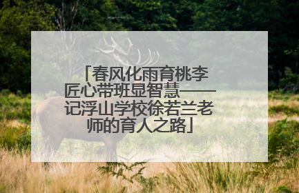 春风化雨育桃李 匠心带班显智慧——记浮山学校徐若兰老师的育人之路