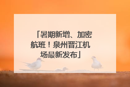 暑期新增、加密航班！泉州晋江机场最新发布