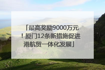 最高奖励9000万元！厦门12条新措施促进港航贸一体化发展