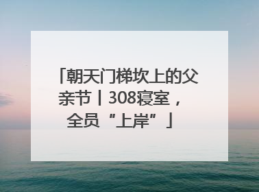 朝天门梯坎上的父亲节丨308寝室，全员“上岸”