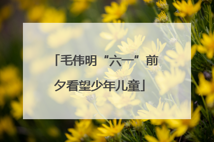 毛伟明“六一”前夕看望少年儿童
