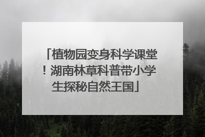 植物园变身科学课堂！湖南林草科普带小学生探秘自然王国