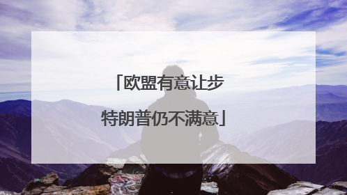 欧盟有意让步 特朗普仍不满意