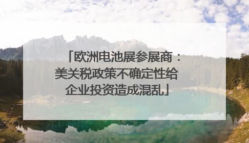 欧洲电池展参展商：美关税政策不确定性给企业投资造成混乱