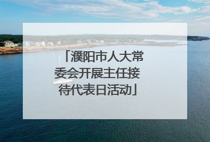 濮阳市人大常委会开展主任接待代表日活动
