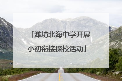 潍坊北海中学开展小初衔接探校活动