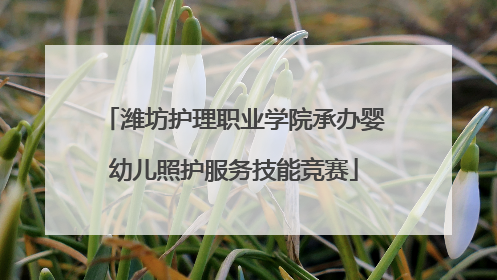 潍坊护理职业学院承办婴幼儿照护服务技能竞赛