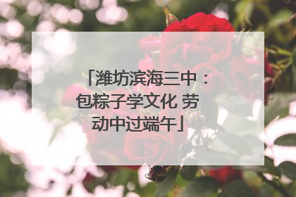 潍坊滨海三中：包粽子学文化 劳动中过端午