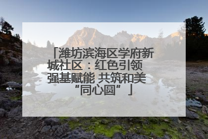 潍坊滨海区学府新城社区：红色引领 强基赋能 共筑和美“同心圆”