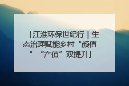 江淮环保世纪行｜生态治理赋能乡村“颜值”“产值”双提升