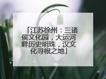 江苏徐州：三诸侯文化园，大运河畔历史明珠，汉文化寻根之地