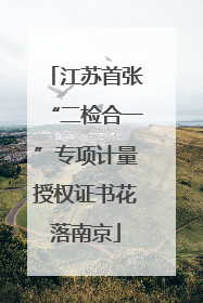 江苏首张“二检合一”专项计量授权证书花落南京