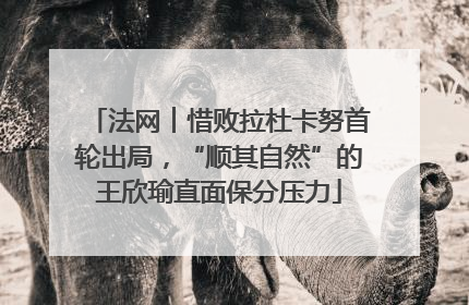 法网︱惜败拉杜卡努首轮出局，“顺其自然”的王欣瑜直面保分压力