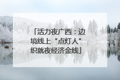 活力夜广西：边境线上“点灯人”织就夜经济金线