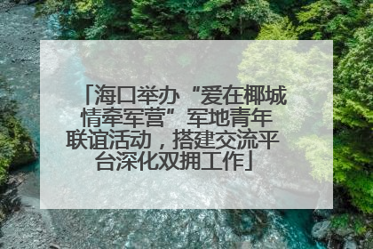 海口举办“爱在椰城 情牵军营”军地青年联谊活动，搭建交流平台深化双拥工作