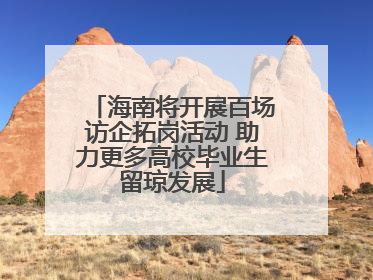 海南将开展百场访企拓岗活动 助力更多高校毕业生留琼发展