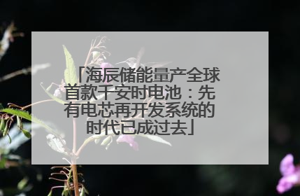 海辰储能量产全球首款千安时电池：先有电芯再开发系统的时代已成过去