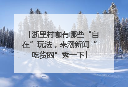 浙里村咖有哪些“自在”玩法，来潮新闻“吃货圈”秀一下