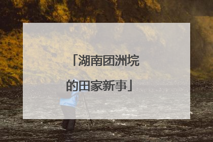 湖南团洲垸的田家新事