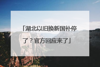 湖北以旧换新国补停了？官方回应来了