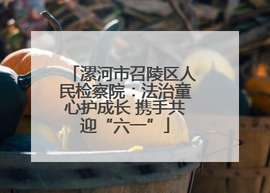 漯河市召陵区人民检察院：法治童心护成长 携手共迎“六一”