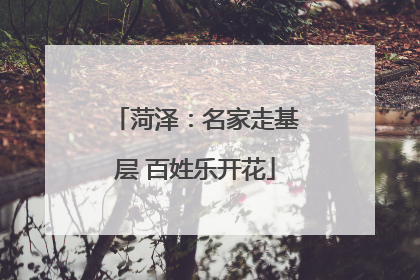 菏泽：名家走基层 百姓乐开花