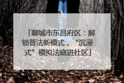 聊城市东昌府区：解锁普法新模式，“沉浸式”模拟法庭进社区