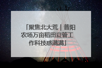 聚焦北大荒｜普阳农场万亩稻田夏管工作科技感满满