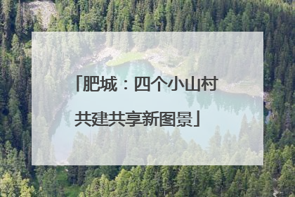 肥城：四个小山村共建共享新图景