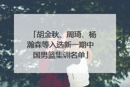 胡金秋、周琦、杨瀚森等入选新一期中国男篮集训名单