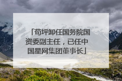 苟坪卸任国务院国资委副主任，已任中国星网集团董事长