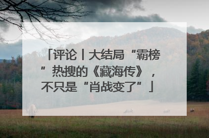 评论丨大结局“霸榜”热搜的《藏海传》，不只是“肖战变了”