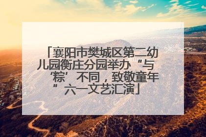 襄阳市樊城区第二幼儿园衡庄分园举办“与‘粽’不同，致敬童年”六一文艺汇演