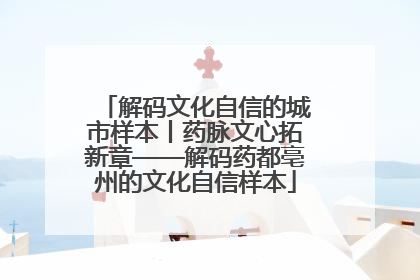 解码文化自信的城市样本丨药脉文心拓新章——解码药都亳州的文化自信样本