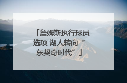詹姆斯执行球员选项 湖人转向“东契奇时代”