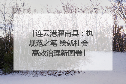 连云港灌南县：执规范之笔 绘就社会高效治理新画卷