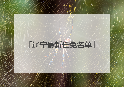 辽宁最新任免名单