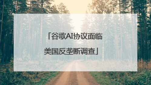 谷歌AI协议面临美国反垄断调查